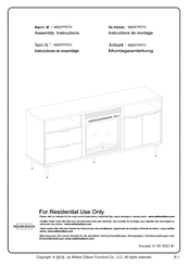 Walker Edison Roth W60FPRTH Serie Instrucciones De Montaje