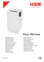 HSM Pure 740 max Instrucciones De Servicio