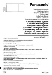 Panasonic SC-HC212 Instrucciones De Funcionamiento