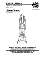 Hoover STEAMVAC Manual Del Propietário