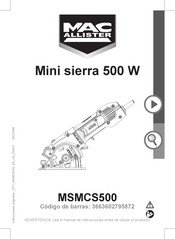 Mac allister MSMCS500 Manual De Instrucciones