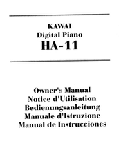 Kawai HA-11 Manual De Instrucciones