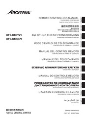 AIRSTAGE UTY-DTGYZ1 Manual