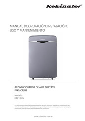 Kelvinator KAP12HS Manual De Operación, Instalación, Uso Y Mantenimiento