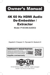 Tripp-Lite P130-000-AUDIO2 Manual Del Propietário