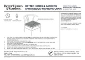 Better Homes and Gardens SPRINGWOOD WISHBONE BH1302125171001 Instrucciones De Montaje