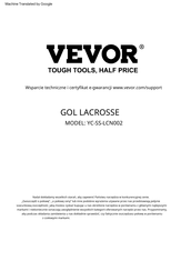 VEVOR YC-SS-LCN002 Manual De Instrucciones