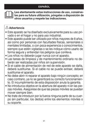Beurer MG180 Manual De Instrucciones