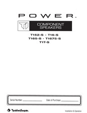 Rockford Fosgate T1675-S Instrucciones