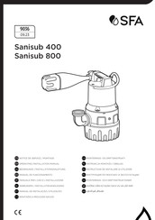 SFA Sanisub 800 Manual De Funcionamento