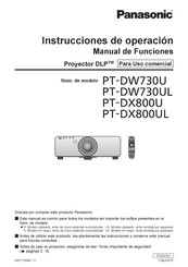 Panasonic PT-DX800U Instrucciones De Operación