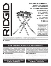 RIDGID R4021SN Manual Del Operador