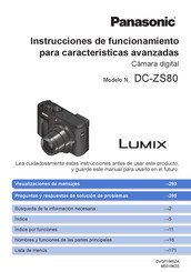 Panasonic LUMIX DC-ZS80 Instrucciones De Funcionamiento Para Características Avanzadas