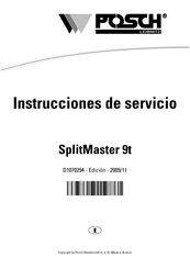 Posch SplitMaster 9t Instrucciones De Servicio