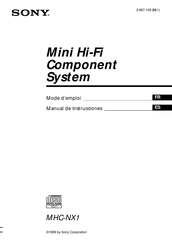 Sony MHC-NX1 Manual De Instrucciones