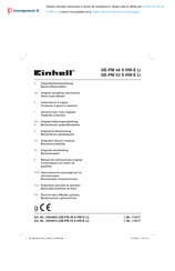 EINHELL GE-PM 53 S HW-E Li Manual De Instrucciones Original