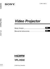 Sony VPL-HS50 Manual De Instrucciones