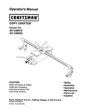 Craftsman 351.249510 Manual Del Operador