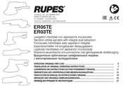 Rupes ER05TE Traducción De Manual De Instrucciones Original
