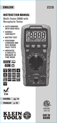 Klein Tools ET270 Manual De Instrucciones