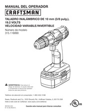 Craftsman 315.116890 Manual Del Operador