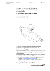 Endress+Hauser Proline Promag P 100 Manual De Instrucciones Abreviado