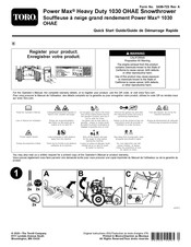 Toro Power Max 1030 OHAE Guia De Inicio Rapido