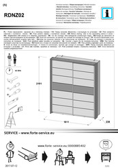 Forte RDNZ02 Instrucción De Montaje