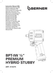 Berner BPT-IW 1/2 PREMIUM HYBRID STUBBY Instrucciones De Manejo