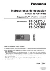 Panasonic PT-DZ870U Instrucciones De Operación