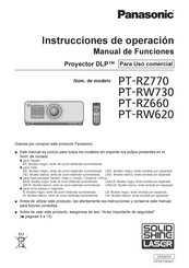 Panasonic PT-RZ660 Instrucciones De Operación