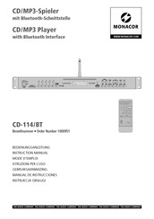 Monacor CD-114/BT Manual De Instrucciones