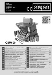 Scheppach OSM600 Traduccion Del Manual De Instrucciones Originale