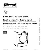 Kenmore ELITE HE3 110.4282 Serie Manual Del Propietario E Instrucciones De Instalación