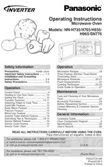 Panasonic NN-H965 Instrucciones De Operación