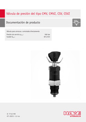 HAWE Hydraulik CSV 3 Documentación De Producto