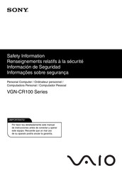 Sony Vaio VGN-CR100 Serie Información De Seguridad