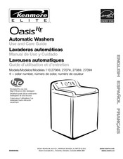 Kenmore ELITE Oasis HE 110.2706 Serie Manual De Uso Y Cuidado