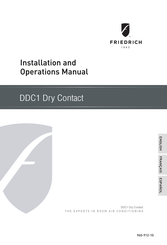 Friedrich DDC1 Dry Contact Manual De Instrucciones