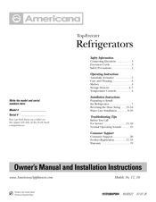 AMERICANA 17 Manual Del Propietario E Instalación