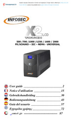 INFOSEC UPS SYSTEM X2 Touch FR/SCHUKO 1600 Guia Del Usuario