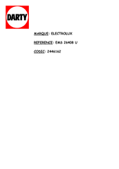 Electrolux EMS 26408 U Manual De Instrucciones