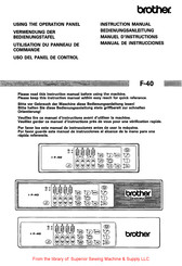 Brother F-40 Manual De Instrucciones