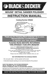 Black and Decker MOUSE MS800 Manual De Instrucciones