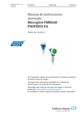 Endress+Hauser Micropilot FMR66B Manual De Instrucciones Abreviado