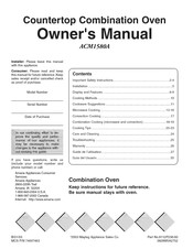 Amana ACM1580A Guia Del Usuario