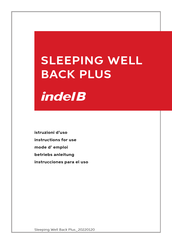 Indel B SLEEPING WELL BACK PLUS Instrucciones Para El Uso