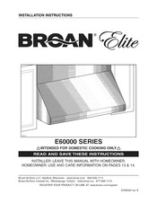 Broan Elite E6048TSS Manual Del Usuario