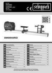 Scheppach DM600VARIO Traduccion Del Manual De Instrucciones Originale