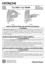 Hitachi Koki CJ 160VA Instrucciones De Seguridad Y Manual De Instrucciones